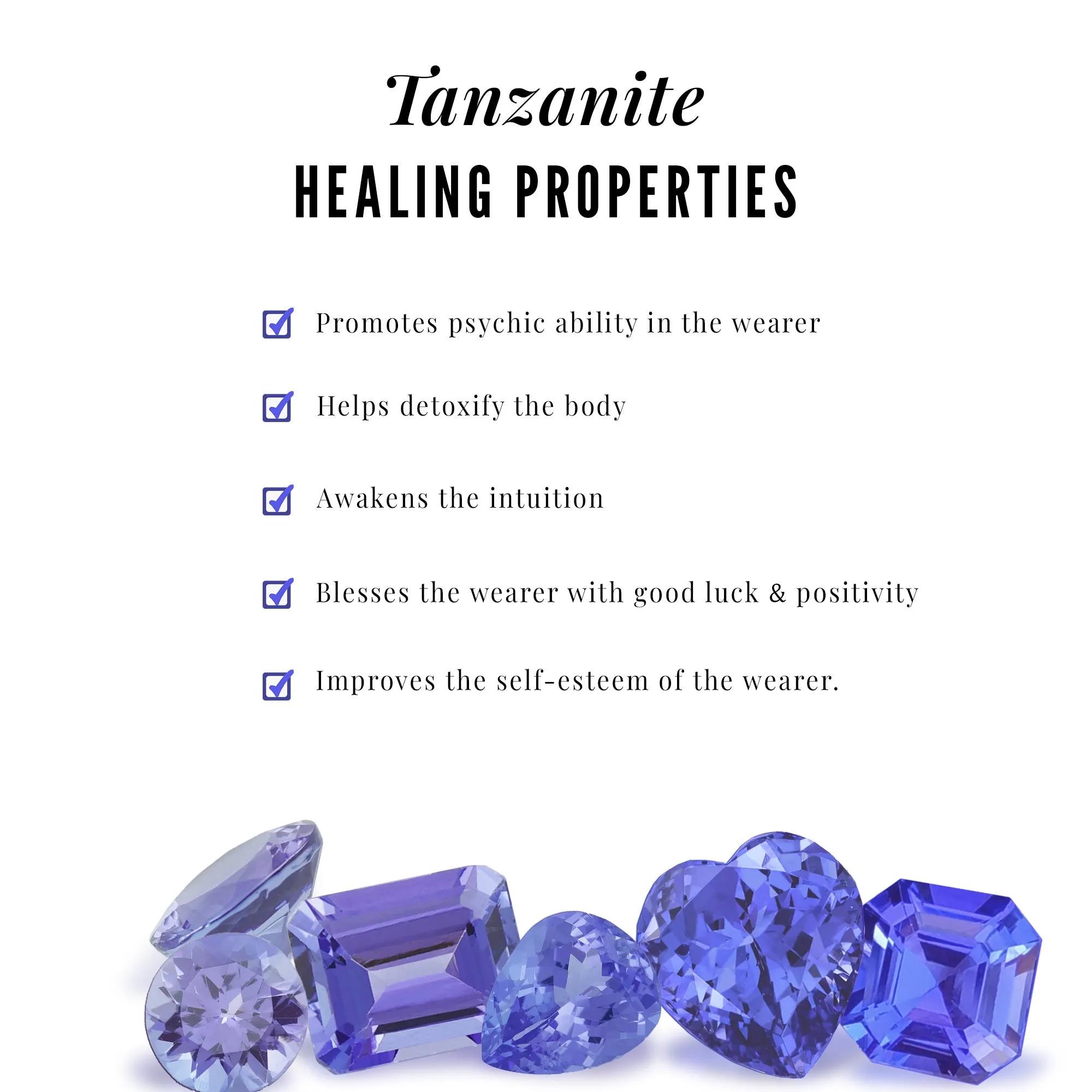 Tanzanite and Diamond Heart Drop Pendant with Beaded Detailing