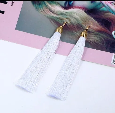 Tassel Earrings, Long or Mini Tassel Earrings, Best Bohemian Earrings, Tassle Earrings, Dangle Drop Tassle Earring, Statement Earrings