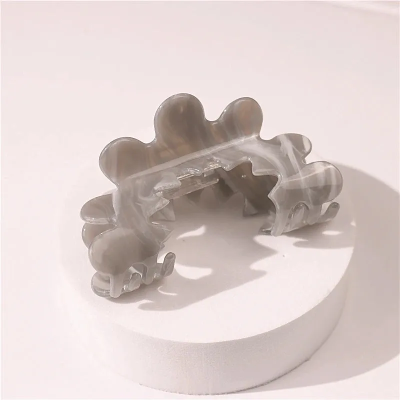 TAVIMART  -  New Wave Flower Hollow Acetate Hair Clip Stripe Shark Hair Claws Hairpin Trendy Hair Accessories for Women Girls