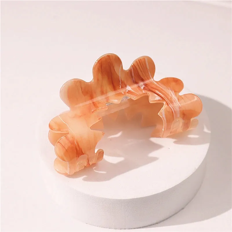 TAVIMART  -  New Wave Flower Hollow Acetate Hair Clip Stripe Shark Hair Claws Hairpin Trendy Hair Accessories for Women Girls