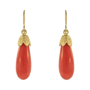 The Coral Lotus Drop Earring