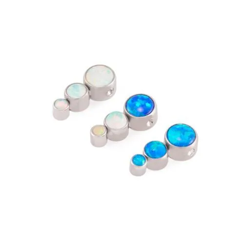 Tilum Opal Tear Drop Cluster Captive Bead - Price Per 1