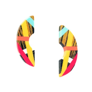 Tropical Crescent Earrings
