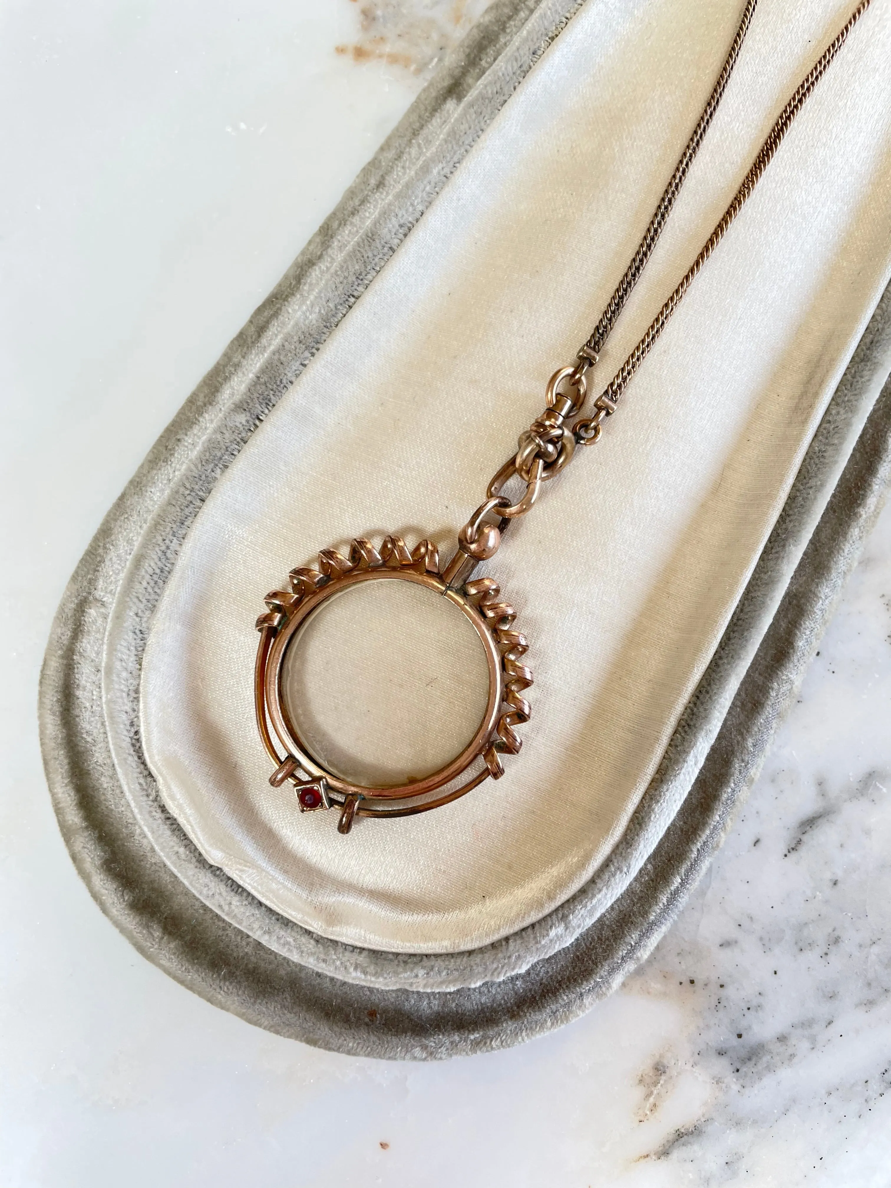 Victorian Corkscrew Glass Locket