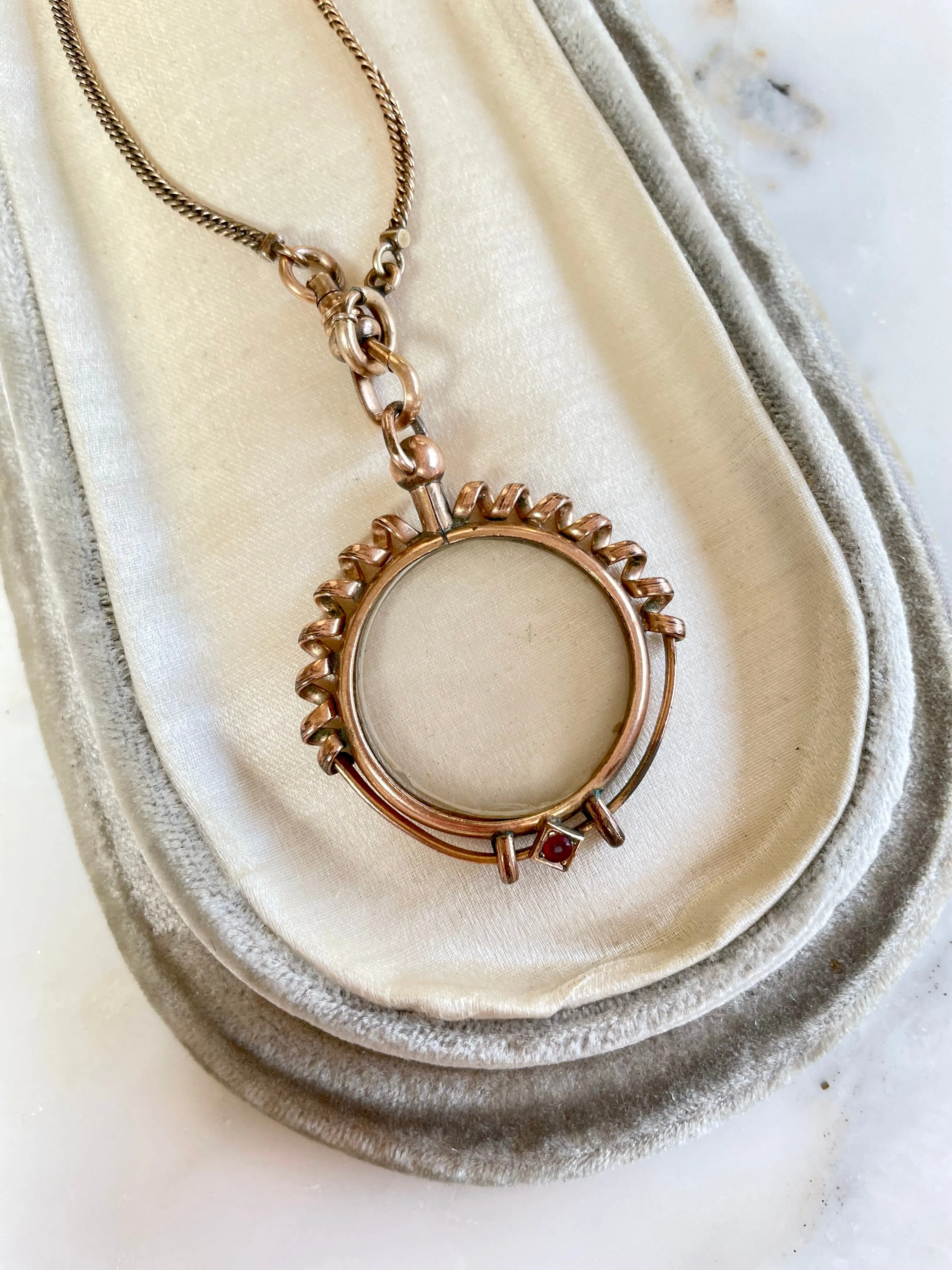 Victorian Corkscrew Glass Locket