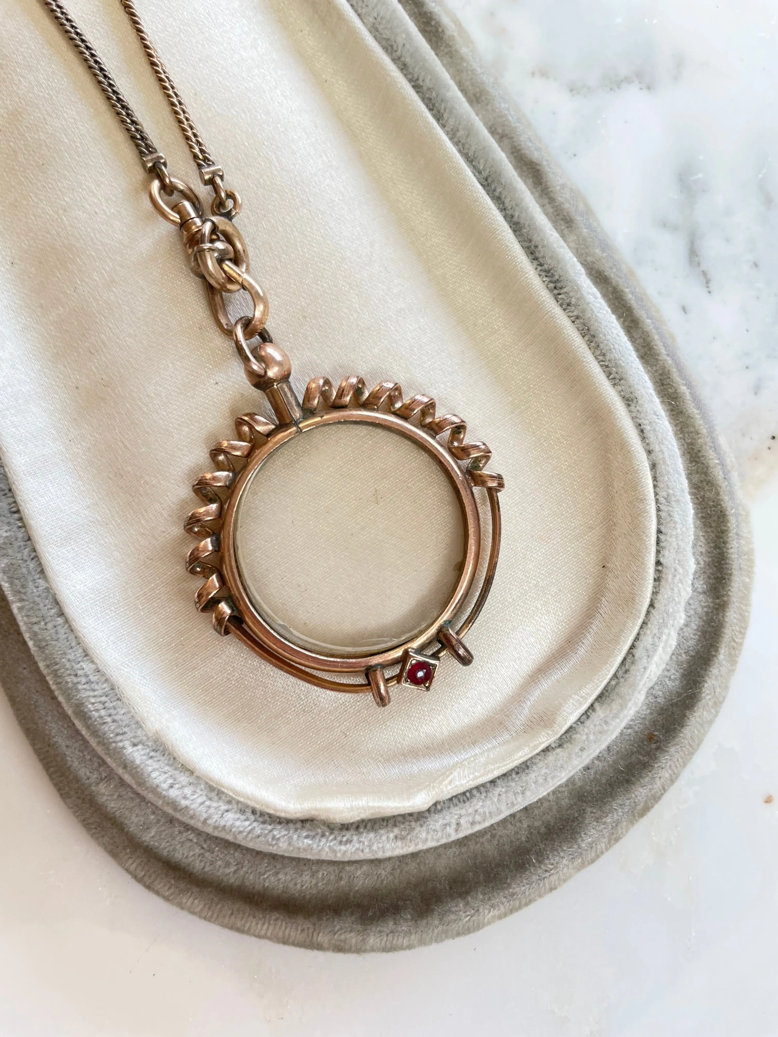 Victorian Corkscrew Glass Locket
