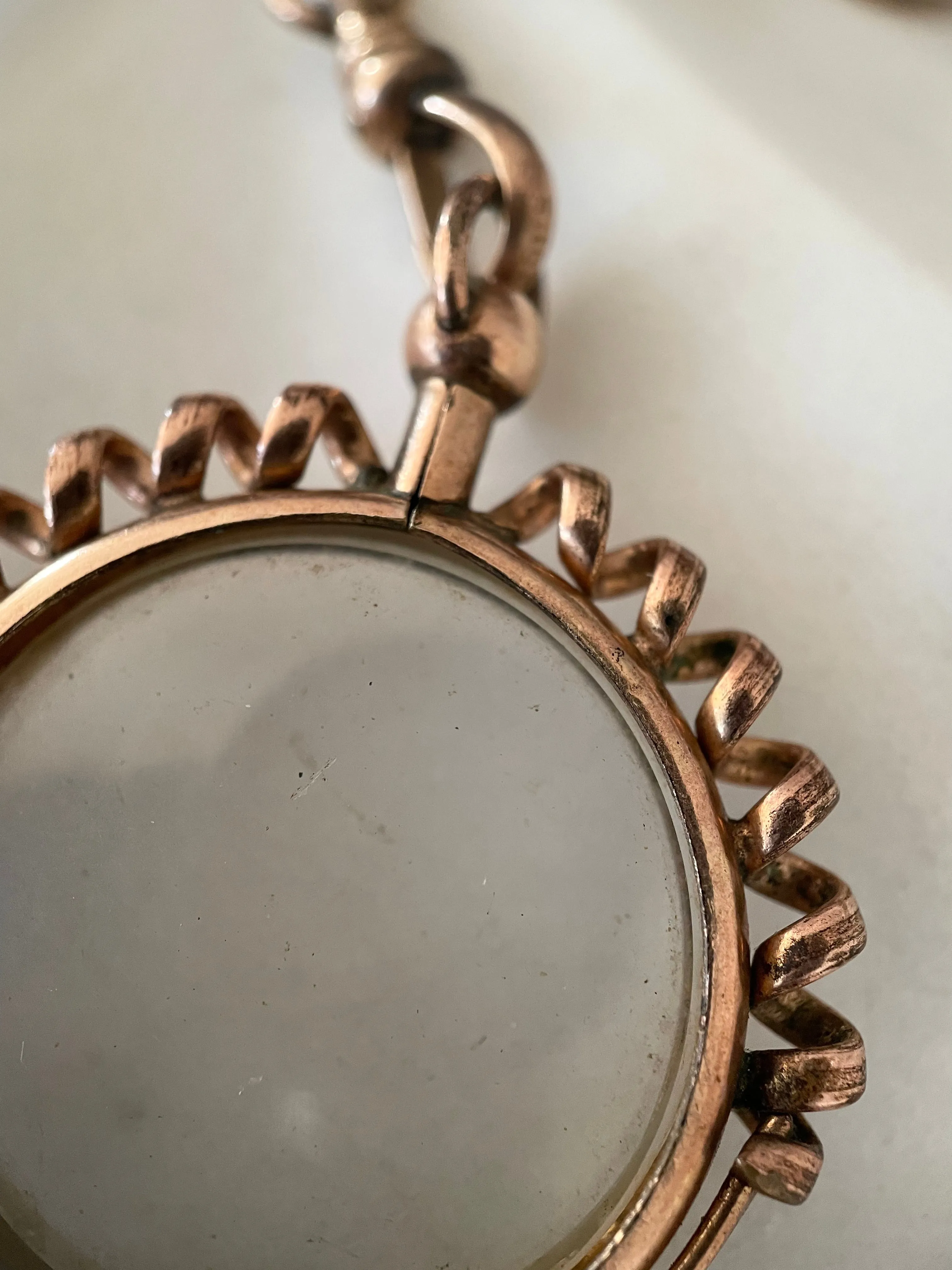 Victorian Corkscrew Glass Locket