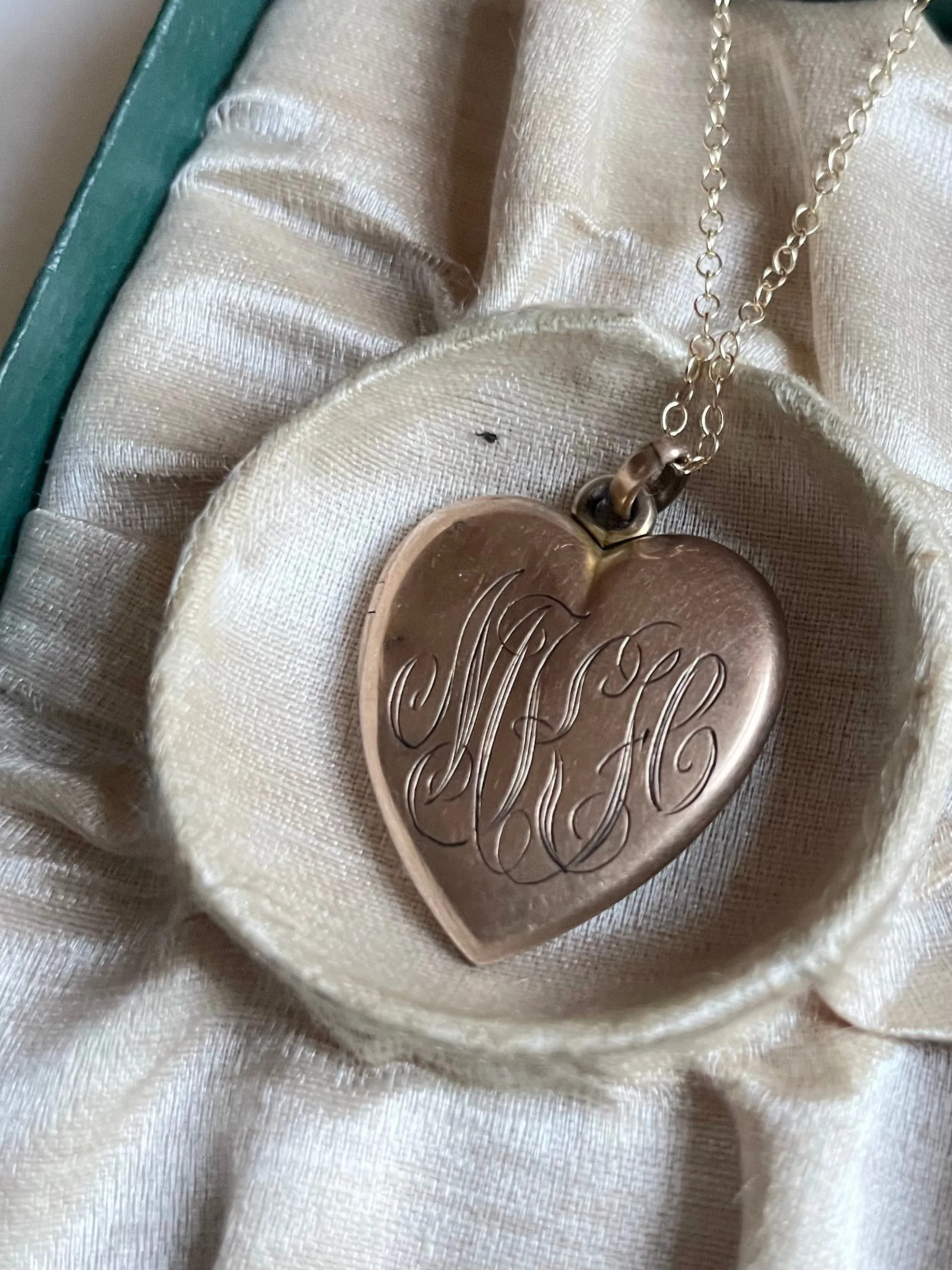 Victorian Monogram Heart Locket