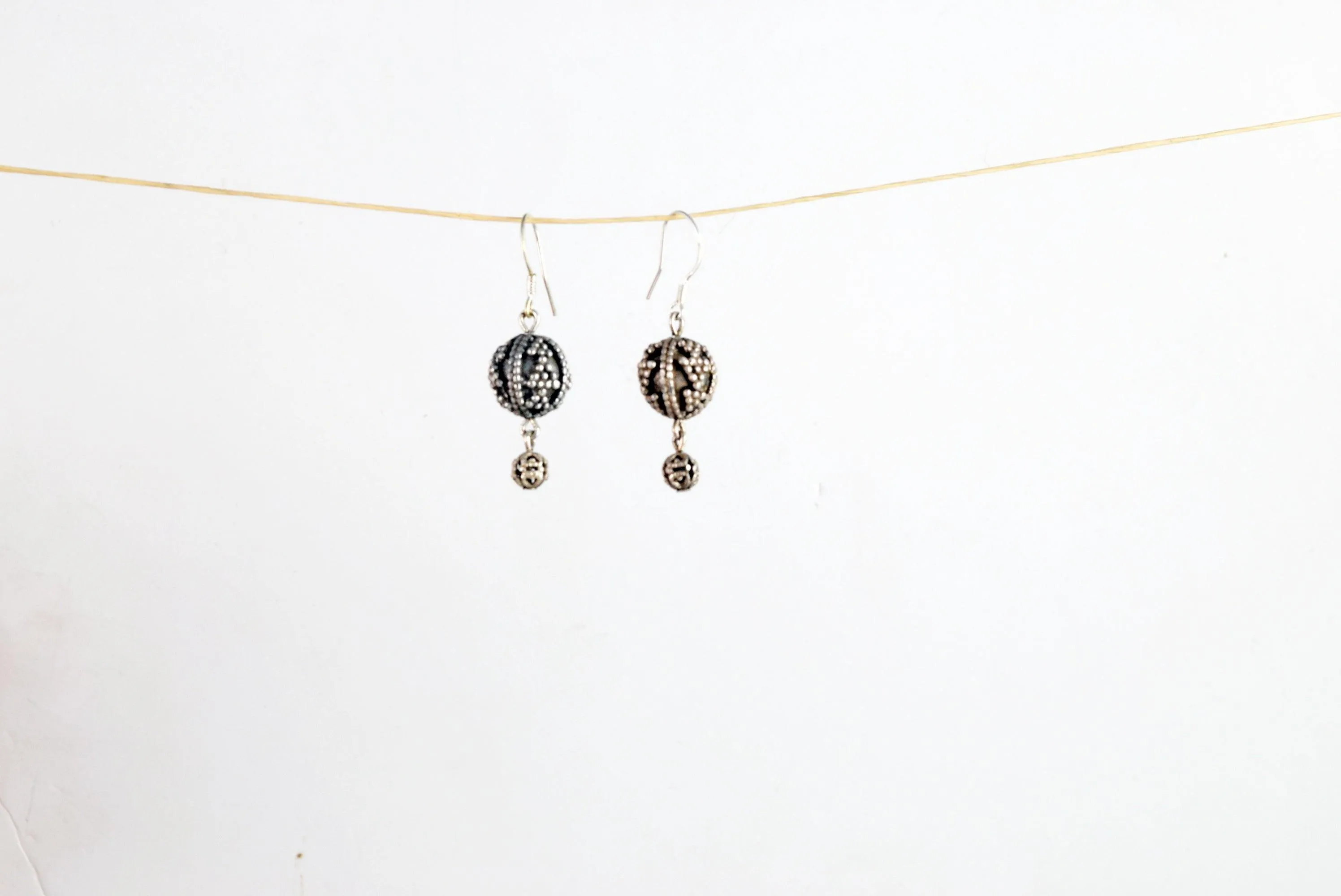 Vintage Balkan Sphere Dangle Earrings