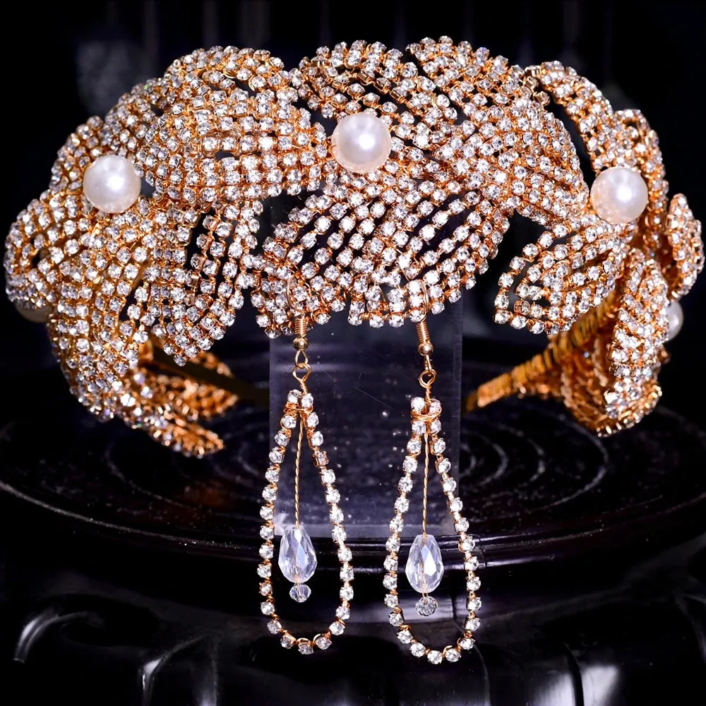 Wedding Headband  Tiara Hair Accessories Bridal Headdress Hair Ornament Pageant Headpiece