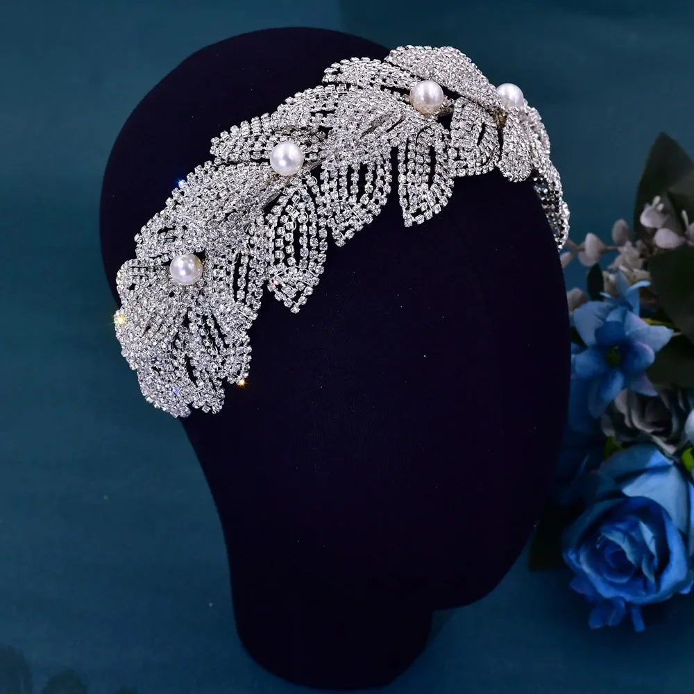 Wedding Headband  Tiara Hair Accessories Bridal Headdress Hair Ornament Pageant Headpiece