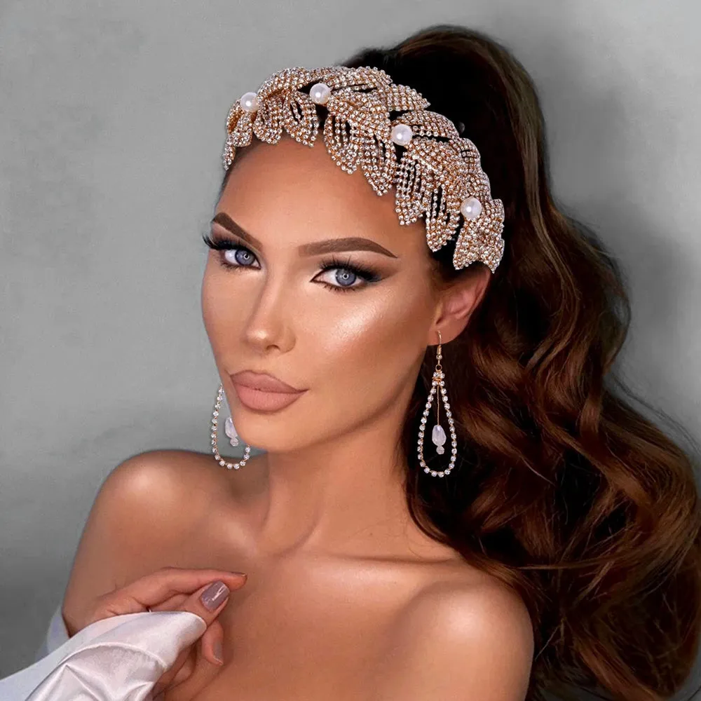 Wedding Headband  Tiara Hair Accessories Bridal Headdress Hair Ornament Pageant Headpiece