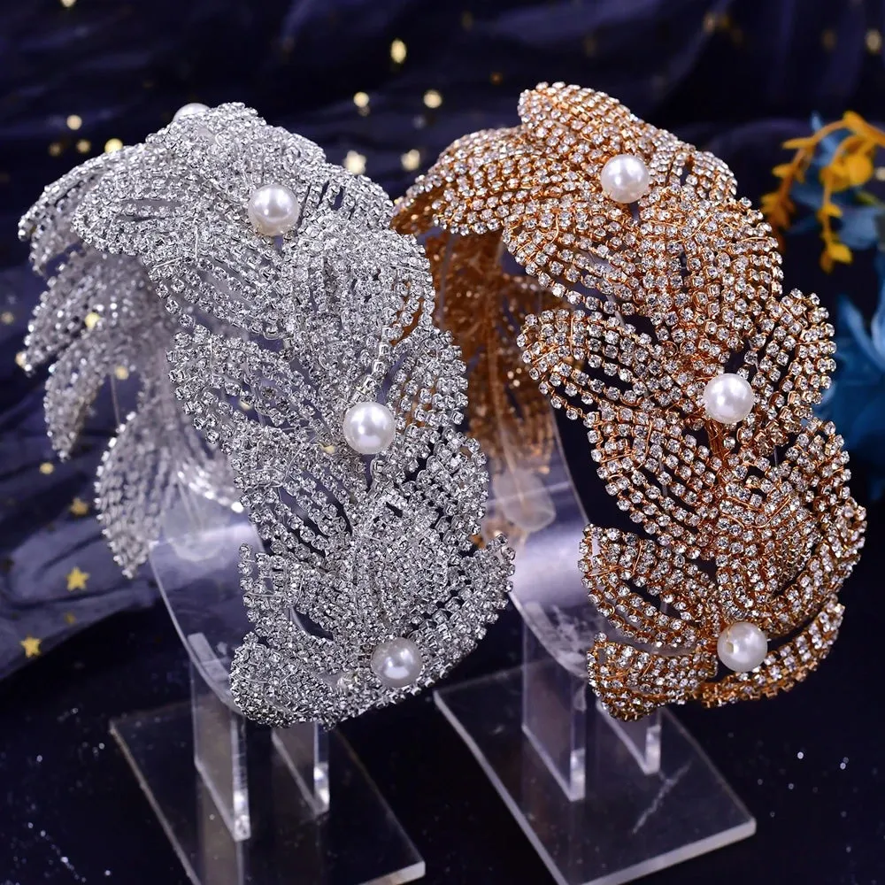Wedding Headband  Tiara Hair Accessories Bridal Headdress Hair Ornament Pageant Headpiece