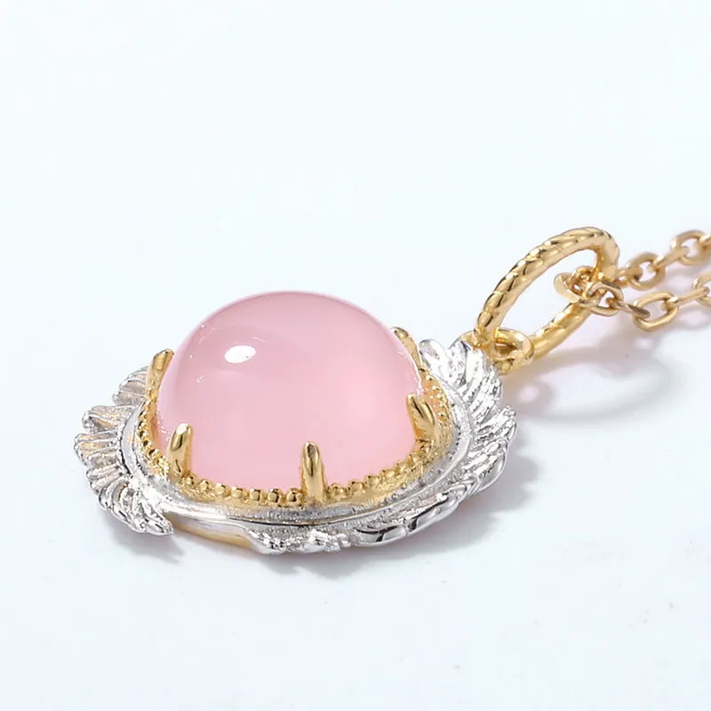 Women's Pendant Pink S925 Silver Pendant for girls
